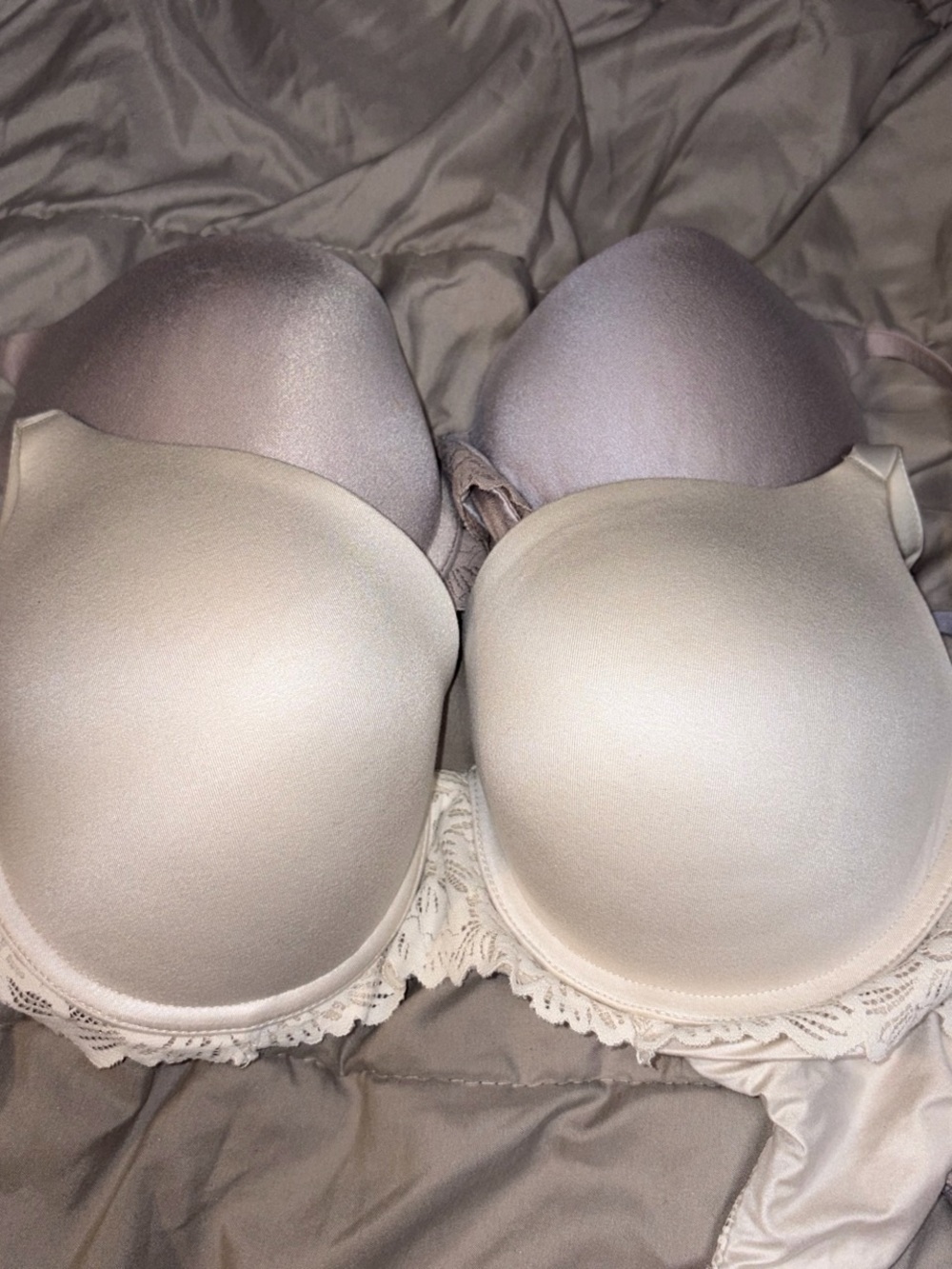 aerie Nude/Light Mauve Padded Lace-Trim Bra Duo 34C and 36C